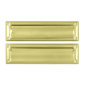 Deltana Mail Slot with Interior Flap - Polished Brass