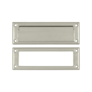 Deltana Mail Slot with Interior Frame - Brushed Nickel