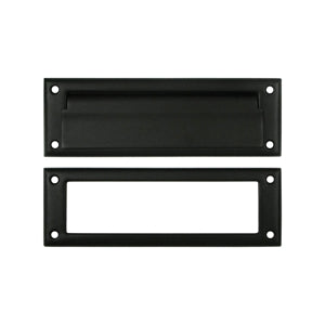 Deltana Mail Slot with Interior Frame - Flat Black