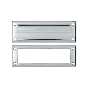 Deltana Mail Slot with Interior Frame - Polished Chrome
