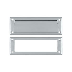 Deltana Mail Slot with Interior Frame - Brushed Chrome