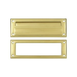 Deltana Mail Slot with Interior Frame - Polished Brass