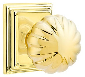 Emtek Melon Knob with Wilshire Rosette
