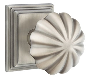 Emtek Melon Knob with Wilshire Rosette
