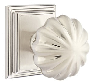 Emtek Melon Knob with Wilshire Rosette
