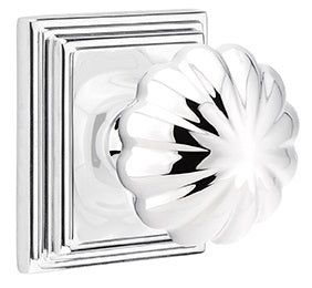 Emtek Melon Knob with Wilshire Rosette