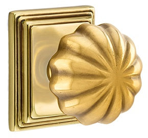 Emtek Melon Knob with Wilshire Rosette
