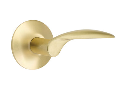Emtek Mercury Lever Satin Brass-Modern Rosette