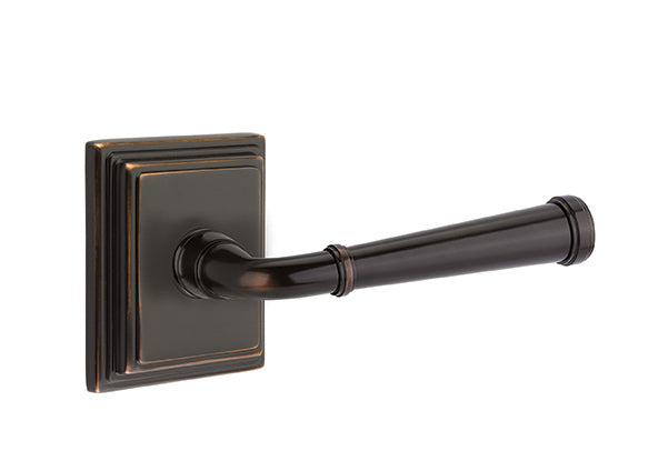 Emtek Merrimack Lever Oil Rubbed Bronze-Wilshire Rosette