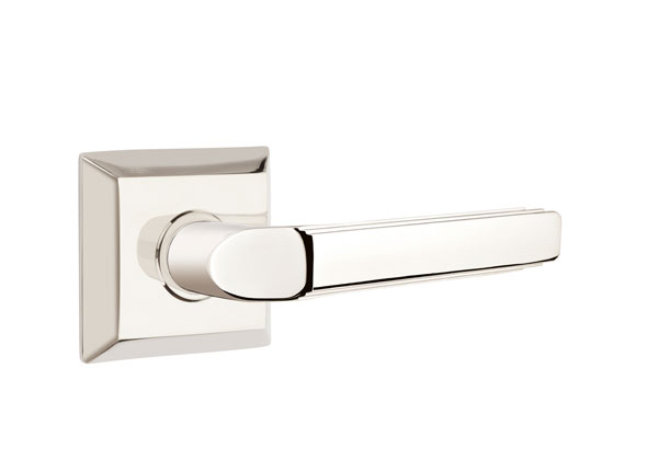 Emtek Milano Lever with Quincy Rosette