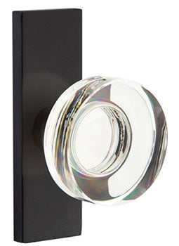 Emtek Disc Crystal Door Knob with 1.5 Inch x 5 Inch Stretto Rosette