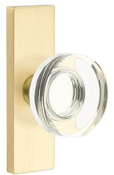 Emtek Disc Crystal Knob - Narrow Stretto Rosette