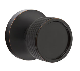 Emtek Conical Knurled Door Knob with Disk Rosette