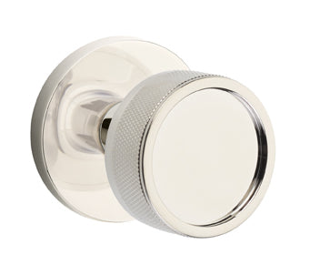 Emtek Conical Knurled Door Knob with Disk Rosette