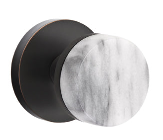 Emtek Conical Marble Interior Mortise Knob with Disk Rosette