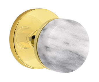 Emtek Conical Marble Interior Mortise Knob with Disk Rosette