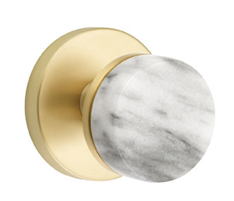 Emtek Conical Marble Interior Mortise Knob with Disk Rosette