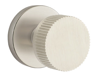 Emtek Conical Straight Knurled Interior Mortise Knob with Disk Rosette