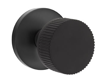 Emtek Conical Straight Knurled Door Knob with Disk Rosette