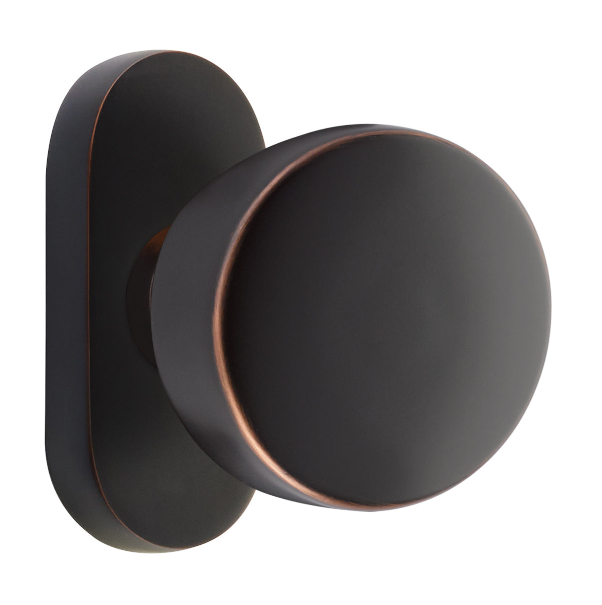 Emtek Laurent Knob with 1.5" x 3" Oval Stretto Rosette
