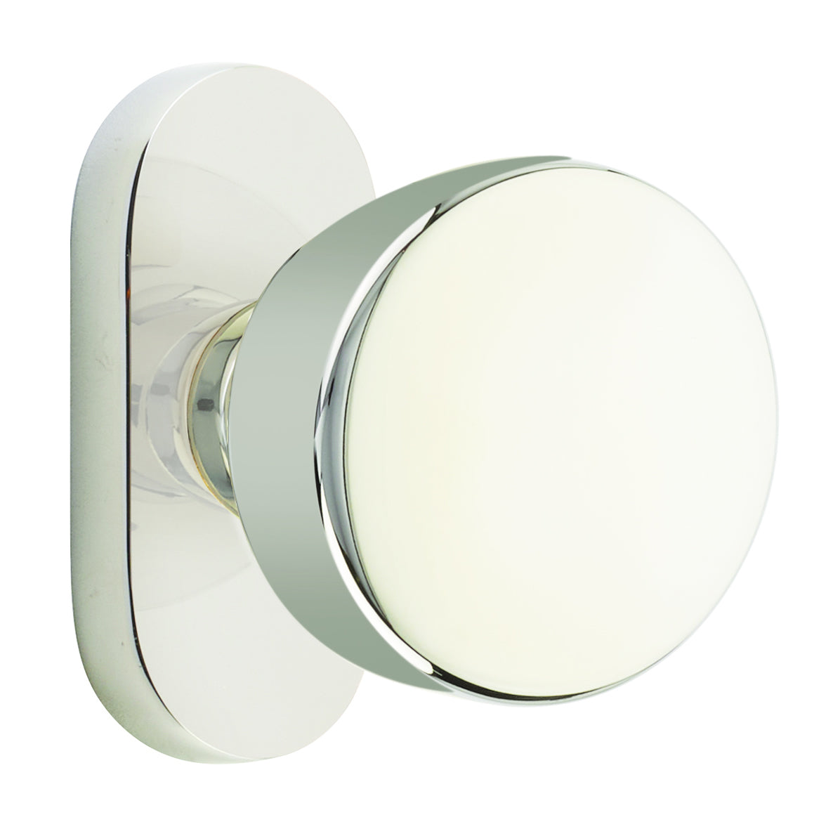 Emtek Laurent Knob with 1.5" x 3" Oval Stretto Rosette