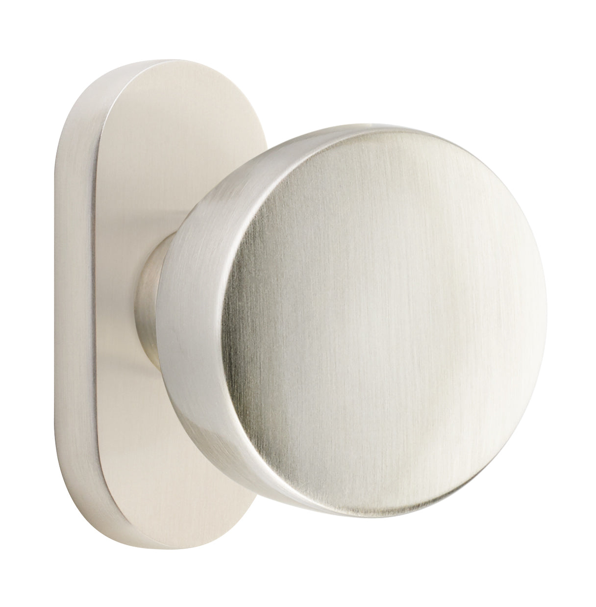 Emtek Laurent Knob with 1.5" x 3" Oval Stretto Rosette