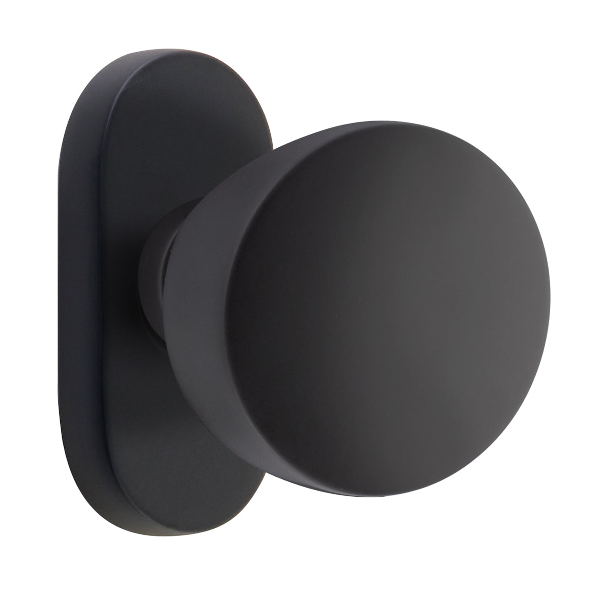 Emtek Laurent Knob with 1.5" x 3" Oval Stretto Rosette