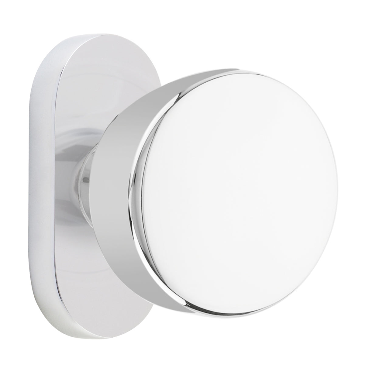 Emtek Laurent Knob with 1.5" x 3" Oval Stretto Rosette