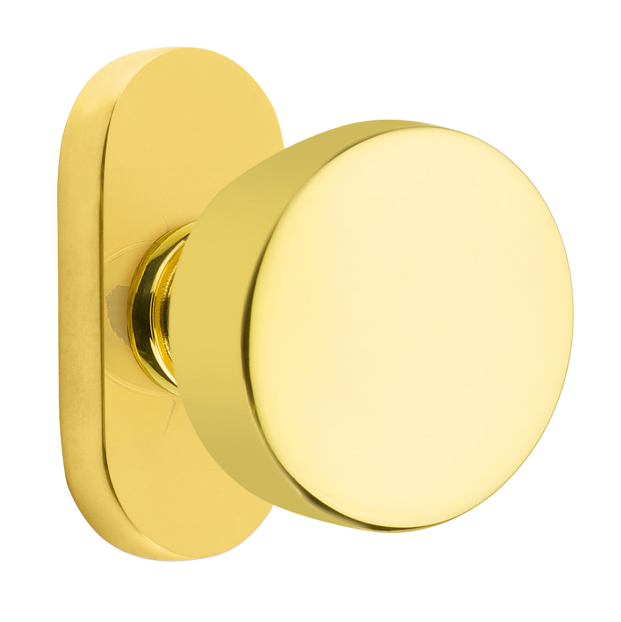 Emtek Laurent Knob with 1.5" x 3" Oval Stretto Rosette