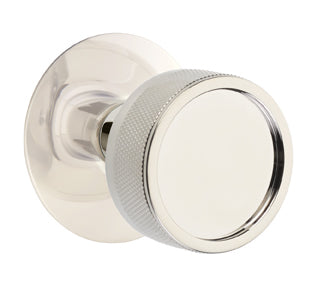 Emtek Conical Knurled Interior Mortise Knob with Modern Rosette
