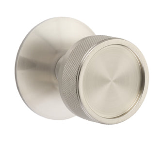 Emtek Conical Knurled Interior Mortise Knob with Modern Rosette