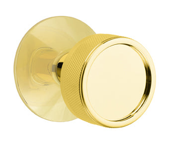Emtek Conical Knurled Interior Mortise Knob with Modern Rosette