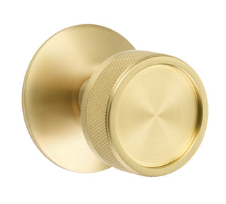 Emtek Conical Knurled Door Knob with Modern Rosette