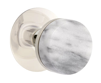 Emtek Conical Marble Interior Mortise Knob with Modern Rosette