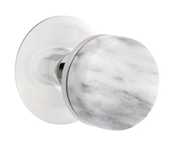 Emtek Conical Marble Interior Mortise Knob with Modern Rosette