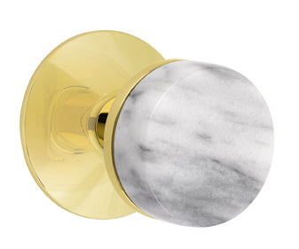 Emtek Conical Marble Interior Mortise Knob with Modern Rosette