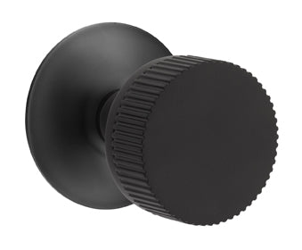 Emtek Conical Straight Knurled Interior Mortise Knob with Modern Rosette
