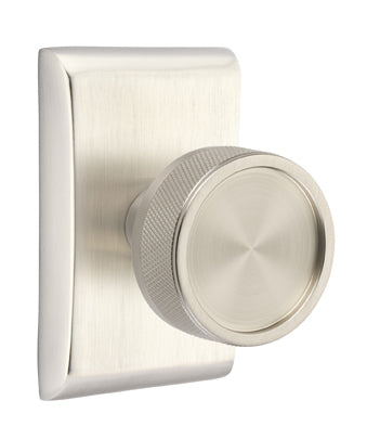 Emtek Conical Knurled Door Knob with Neos Rosette
