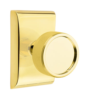 Emtek Conical Knurled Interior Mortise Knob with Neos Rosette