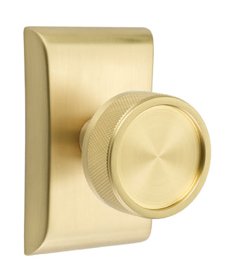 Emtek Conical Knurled Door Knob with Neos Rosette