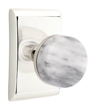 Emtek Conical Marble Interior Mortise Knob with Neos Rosette