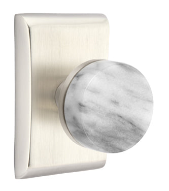 Emtek Conical Marble Interior Mortise Knob with Neos Rosette