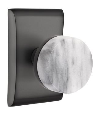 Emtek Conical Marble Interior Mortise Knob with Neos Rosette