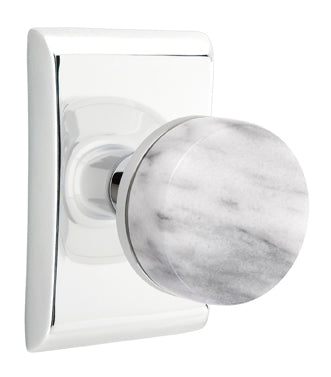 Emtek Conical Marble Interior Mortise Knob with Neos Rosette