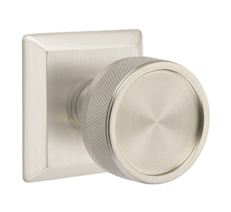 Emtek Conical Knurled Door Knob with Quincy Rosette