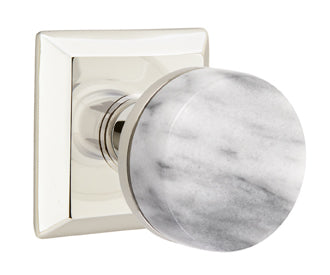 Emtek Conical Marble Interior Mortise Knob with Quincy Rosette