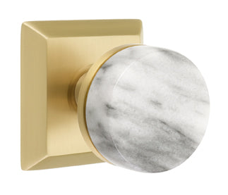 Emtek Conical Marble Interior Mortise Knob with Quincy Rosette