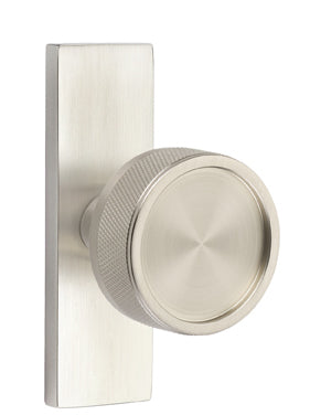 Emtek Conical Knurled Knob with 1.5 Inch x 5 Inch Stretto Rosette