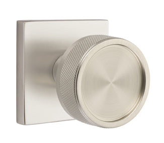 Emtek Conical Knurled Interior Mortise Knob with Square Rosette