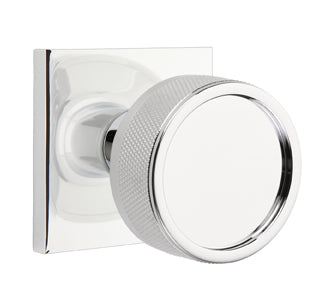 Emtek Conical Knurled Interior Mortise Knob with Square Rosette